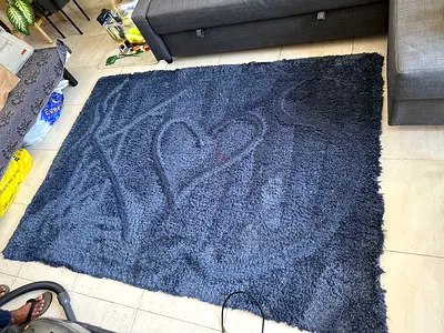 Soft Blue Shaggy Rug