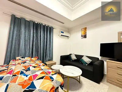 Furnished studio for rent Khalifa city rent 4200