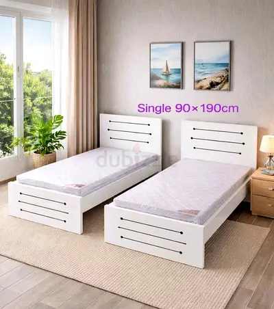 Brand New single size bed wood strong good quality single bed with medical mattress