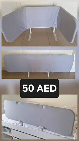 Light grey foldable baby bed rail guard (used)