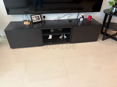 Black tv table from ikea