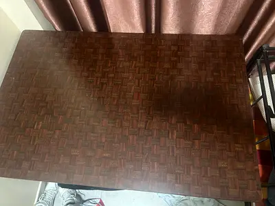 My wooden study/computer table with patterned top