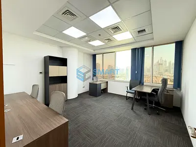 Spacious Furnished Office | Skyline View | One Month Rent Free! Flexible Payment Options (1 to 12 Cheques)