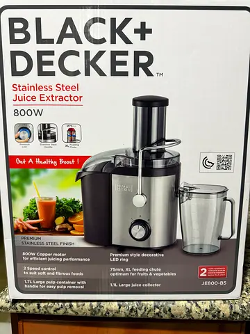 Black+Decker Stainless Steel Juice Extractor