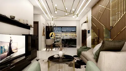 شقة مفروشة بغرفتي نوم | Samana Waves 2 | الوصول إلى الشرفة والمسبح | إطلالة على المدينة