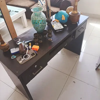 Wooden Study Table with Accessories