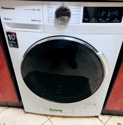 Panasonic 7Kg Front load Washing machine Active Foam 1200 RPM Active speed inverter NA-14MG1WAE