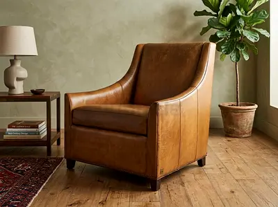 Marina home vintage leather armchair
