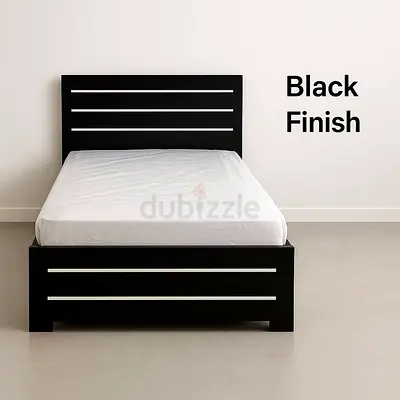 Brand New Black Double size bed frame with mattress.