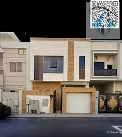 Villa for rent in Al Helio, Ajman. 5 master bedrooms, majlis, living room, maid's room, and stor