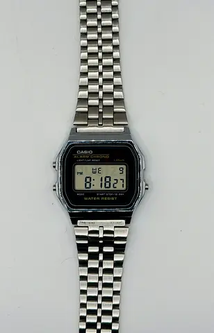 Casio Unisex Watch - A159W ,Silver Band