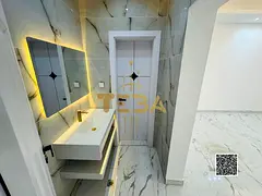 Luxury villa for sale in Al Zahia, Ajman, corner plot on two streets, classic super deluxe finishing