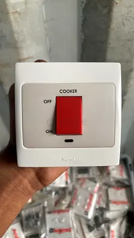 Legrand Cooker Switch (Red Cooker Isolator) - Wall Plate