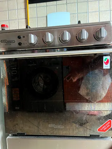Freestanding gas oven with glass door - used, working