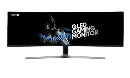 Samsung LC49HG90D (CHG90 Series) is a 49-inch super ultra-wide curved QLED gaming monitor designed t