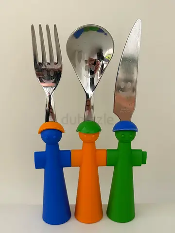 Kids Cutlery Set Yellow Orange Blue - BRAND NEW