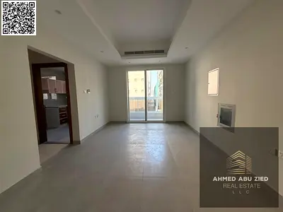 One bedroom with living room for rent in Al Hamidiya Ajman, master room, open view balcony, 2 bathrooms, another option 35000, 4 installments