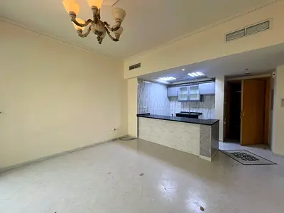 Luxury 1BR apartment with American kitchen, family building, free AC, gym & pool in Al Majaz 3. Great location close to all services.
