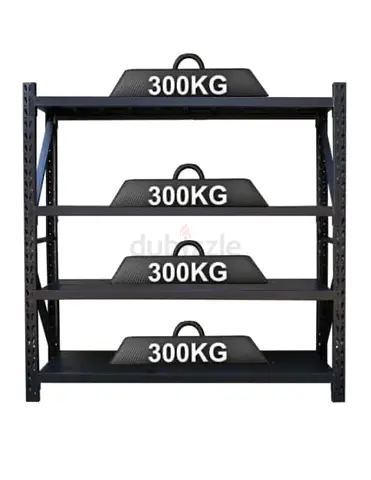 Used Heavy Duty Steel Rack - 4 Shelves (300kg/shelf)200/60/200-4 level