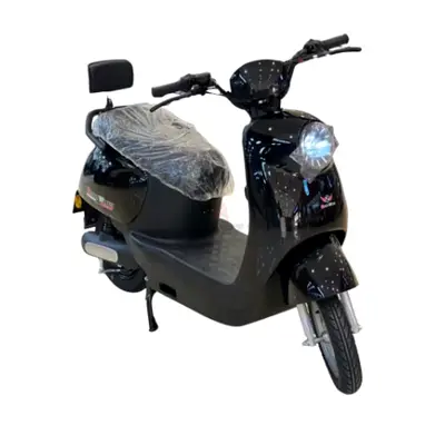 My black electric scooter