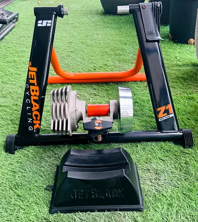 JetBlack Z1 Pro Fluid Bike Trainer – Quiet  Smooth Indoor Cycling
