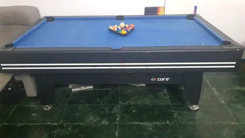 7ft Blue Felt Pool Table (Used) — Good Working Condition