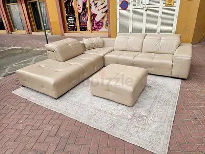 Natuzzi L shape LEATHER sofa