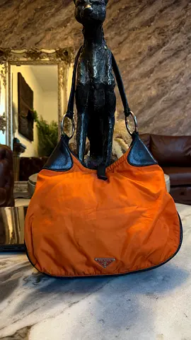 Prada orange nylon bag