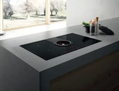 Elica built in induction cooktop with fan exhaust system