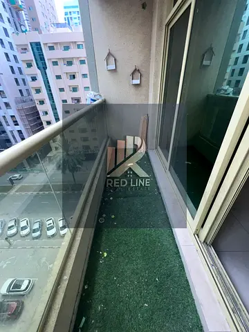 A distinctive one-bedroom with a living room on Al-Taawun Street – excellent space + balcony + free maintenance