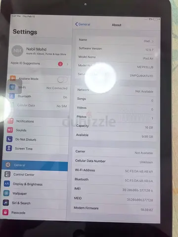 Ipad air 16gb