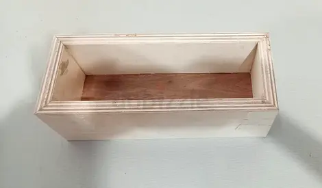 Small white wooden rectangular planter / storage box