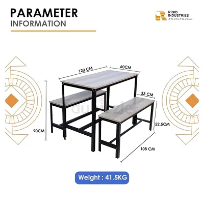 Sturdy Wooden Dining Table Set