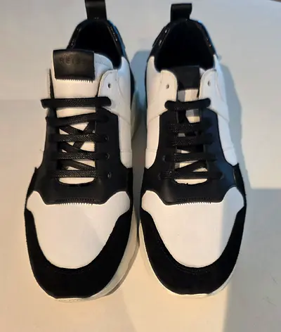 Black  white mens Reiss sneakers — never worn