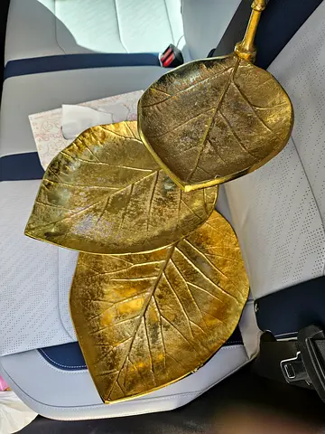 Set of Decorative Gold Leaf Plates