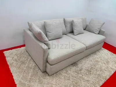 Crate and Barrel beige color 3 seater sofa