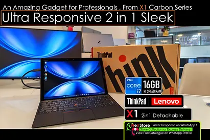 ThinkPad X1 Carbon  2-in-1 QHD Edition Core i7 16GB - WFI+SIM Cellular - Faster than Surface Pro