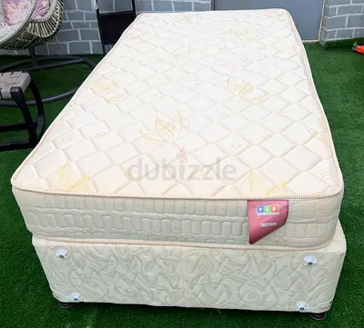 Single mattress with divan base - used, good condition
