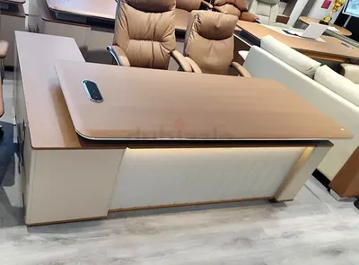 Executive L-shaped Wooden Office Desk with Side Return