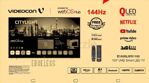 Videocon 100 Inch TV - E100QLGT1100 Model