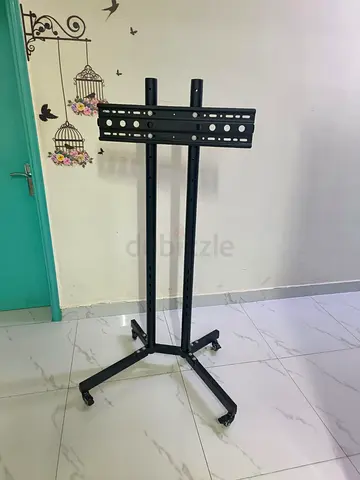 Adjustable Mobile TV Stand — Rolling Floor Mount for Flat Panel TVs