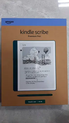 AMAZON KINDLE SCRIBE 64GB WITH PREMIUM PEN  METALLIC JADE
