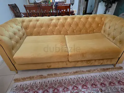 2 sets of Velvet 3 seater sofa