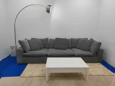 Dark grey pianca feather 🪶 filled modular sofa
