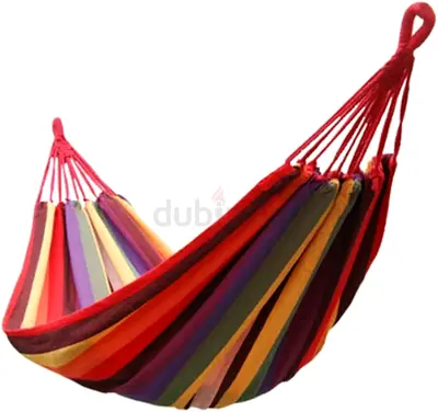 Inditradition Cotton Striped Foldable Hammock (for Single Person) / Hanging Bed for Camping  Outdoo