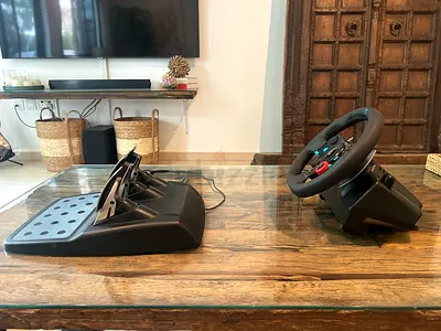 Logitech G29 Driving Force racing wheel and pedal set — excellent condition