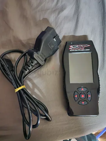 SCT handheld OBD-II performance tuner with OBD cable