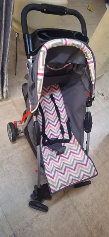 My lightweight chevron-pattern baby stroller — used, good condition