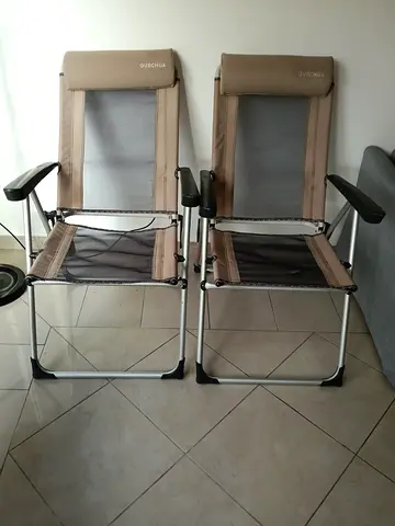 Pair of Quechua folding camping chairs - used, good condition
