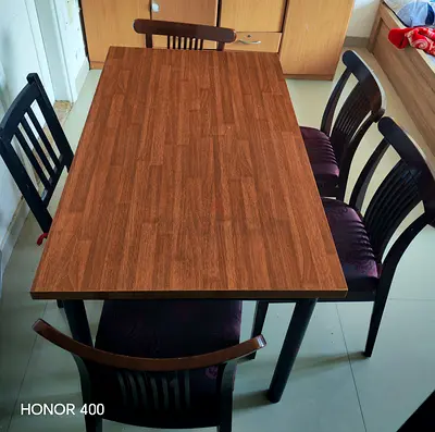Wooden Dining Table with Chairs